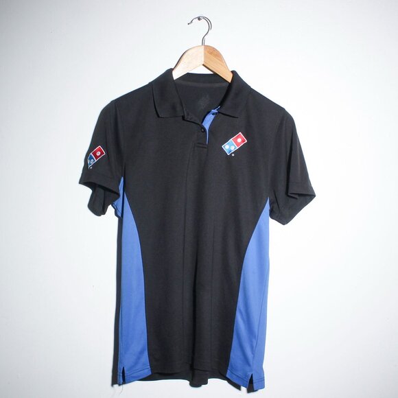 Dominos Pizza Polo Women Black Pizza Delivery Employee Uniform - Picture 1 of 5